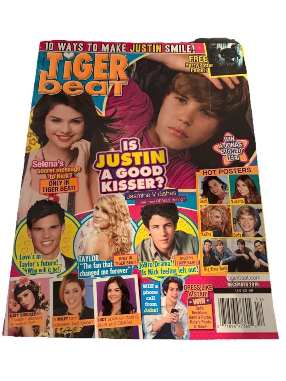 Tiger Beat Magazine December 2010 Justin Bieber